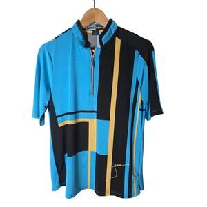 Jamie Sadock Blue and Yellow Women's Top